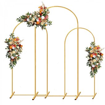 Gold U-Shaped Backdrop Rental