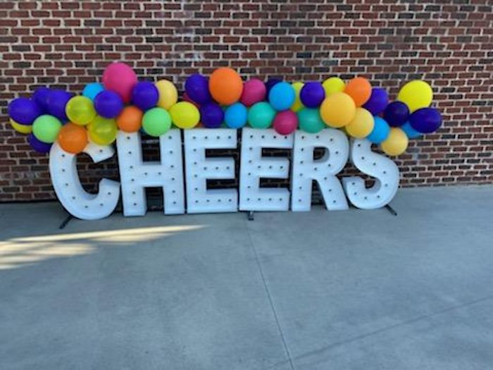 Garland w/ Lit Marquee Letters