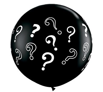 36 Inch Gender Reveal Latex w/ Confetti