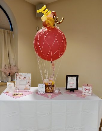 Hot Air Balloon with Stuffed Animal