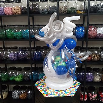 Silver and Blue Balloon Wrap