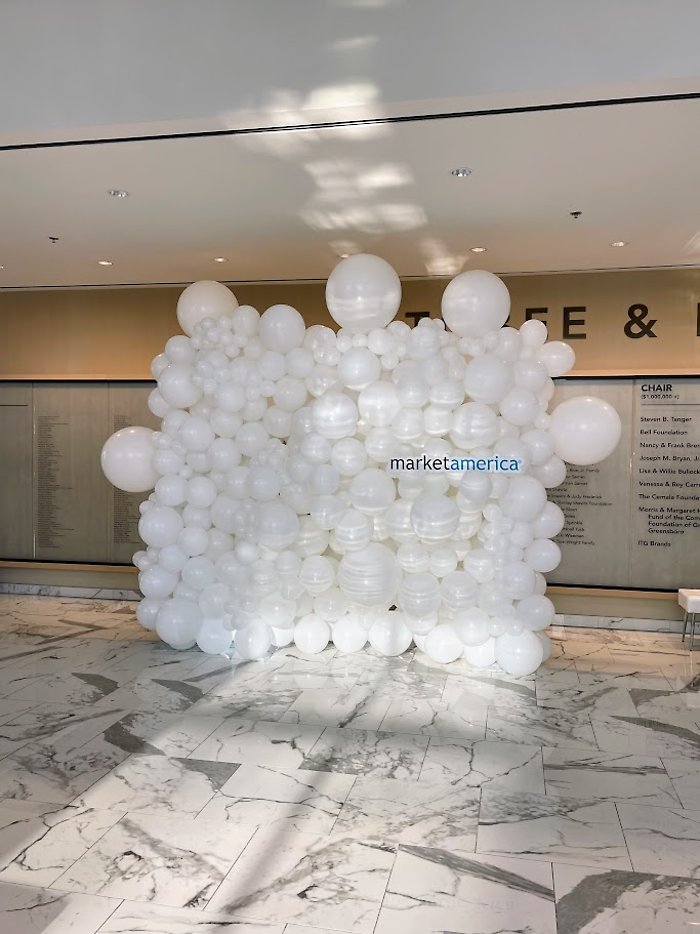 All White Balloon Wall