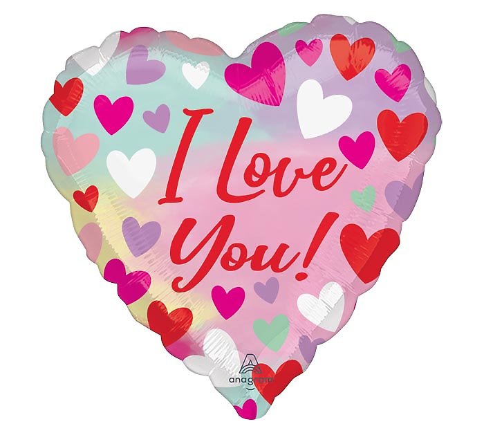 I Love You Mylar- Large 28\"