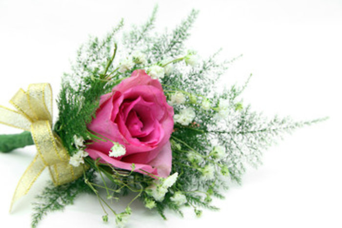 Pink Rose Boutonniere