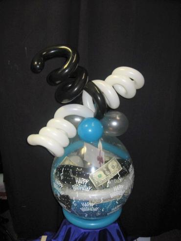 Happy Birthday Money Balloon Wrap