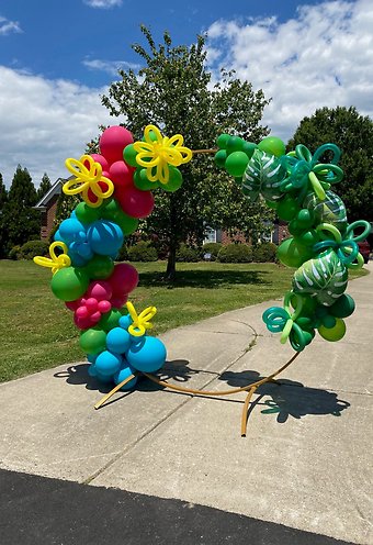 Tropical Balloon Hoop Garland