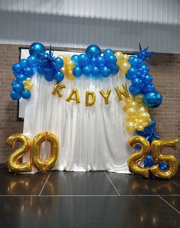 Blue and Gold Garland w/Numbers