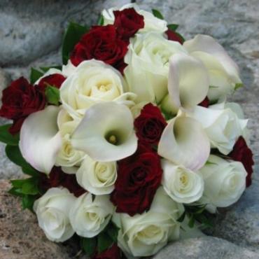 Touch of Red Bridal Bouquet