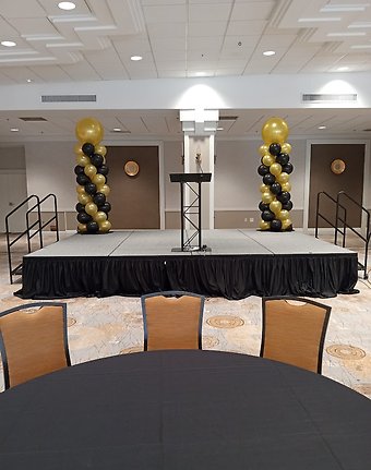 Standard Swirl Columns- Black and Gold