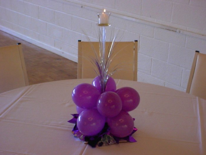 Simple Candle/Balloon Centerpiece