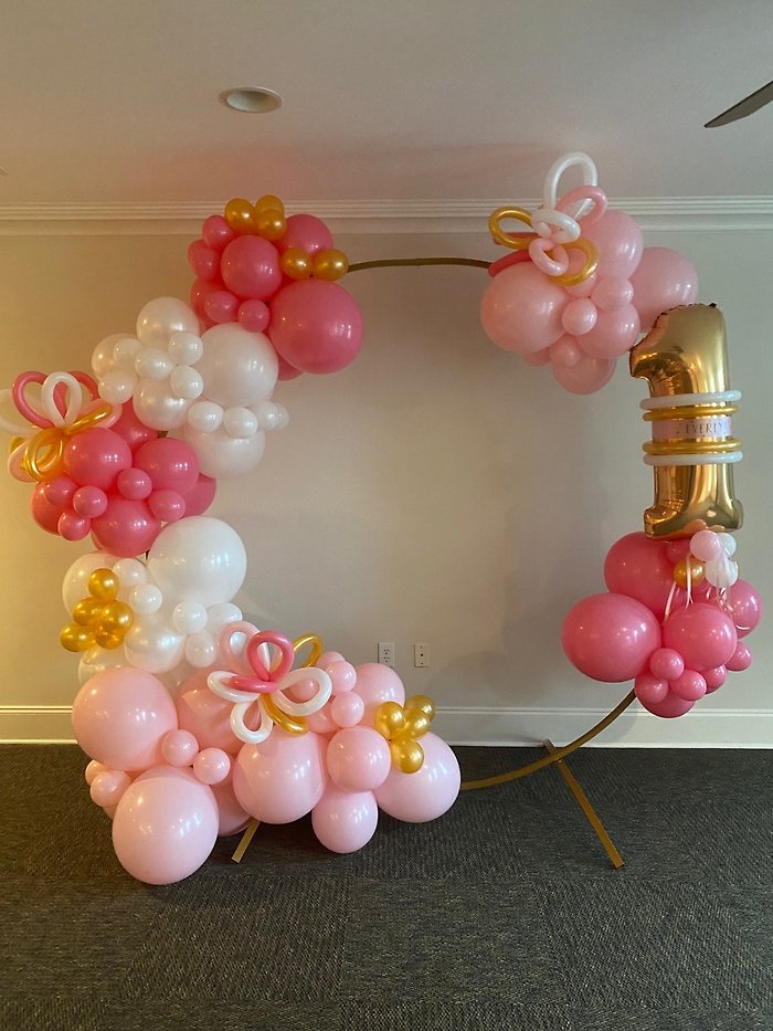 Pink & Gold Hoop Garland