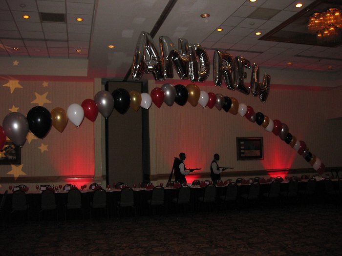Balloon Letters \"Andrew\" Arch