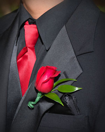Red Rose Boutonniere