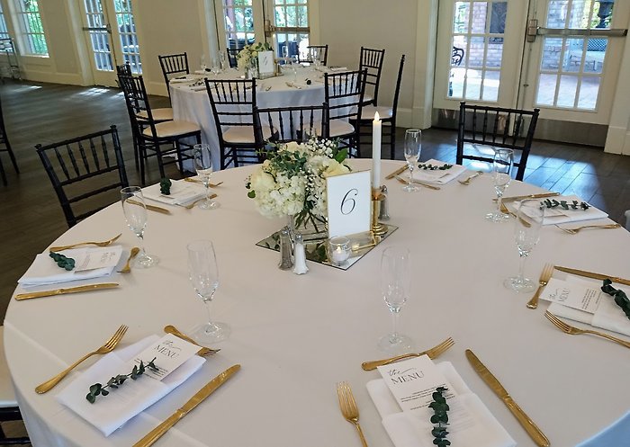 White Eucalyptus Wedding Centerpiece
