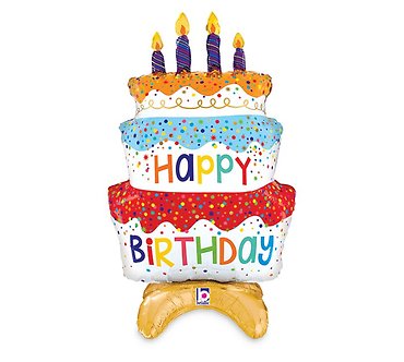 Happy Birthday Cake Standup 29\"