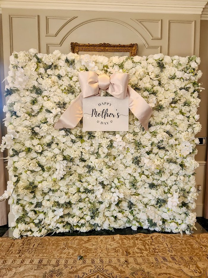 White Rose Flower Wall