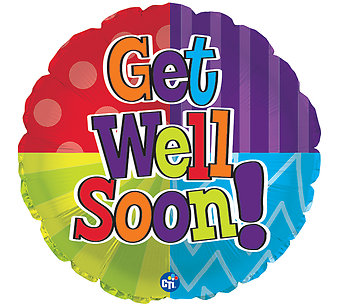 18\" Get Well Soon Color Block