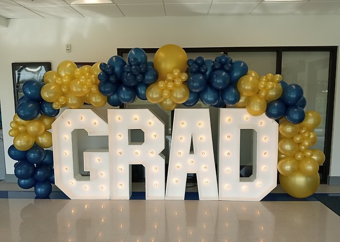 Grad Bulb Letters