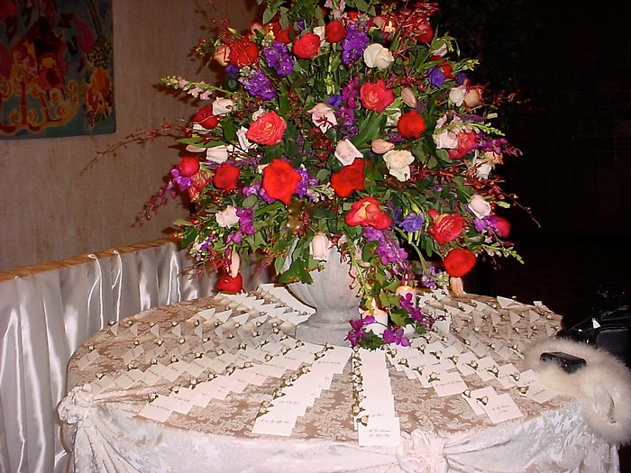 Floral Place Card Centerpiece