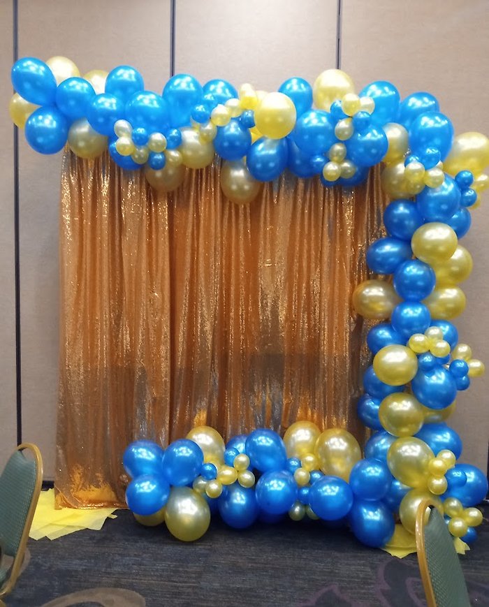 Blue and Gold Backdrop