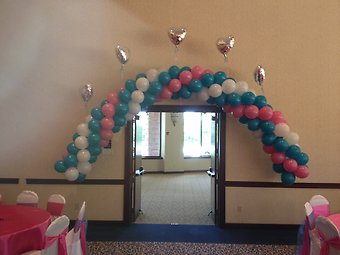 Doorway Arch/mylar hearts
