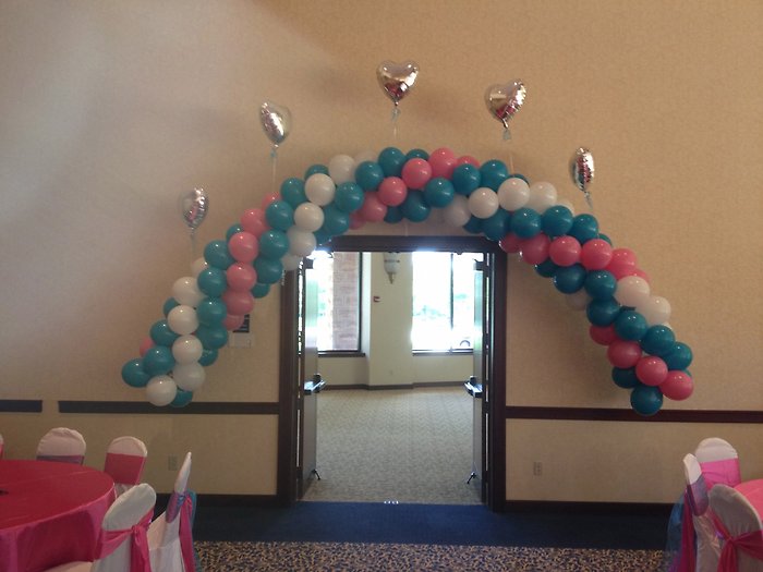 Doorway Arch/mylar hearts
