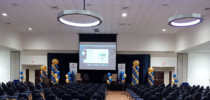 Balloon Columns and Bouquets- Stage Decor