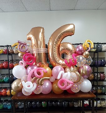 16th Birthday Balloon Marquee