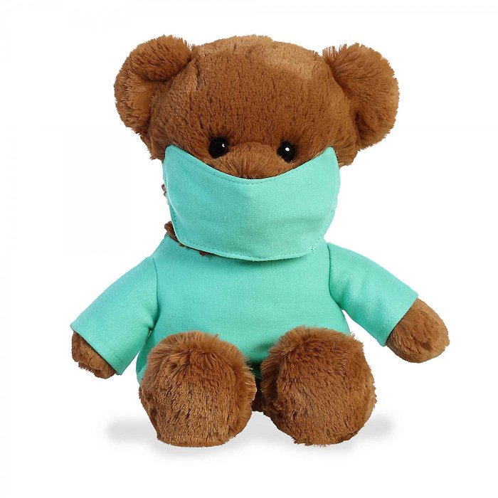 Doctor Bear w/ Mask- Aqua