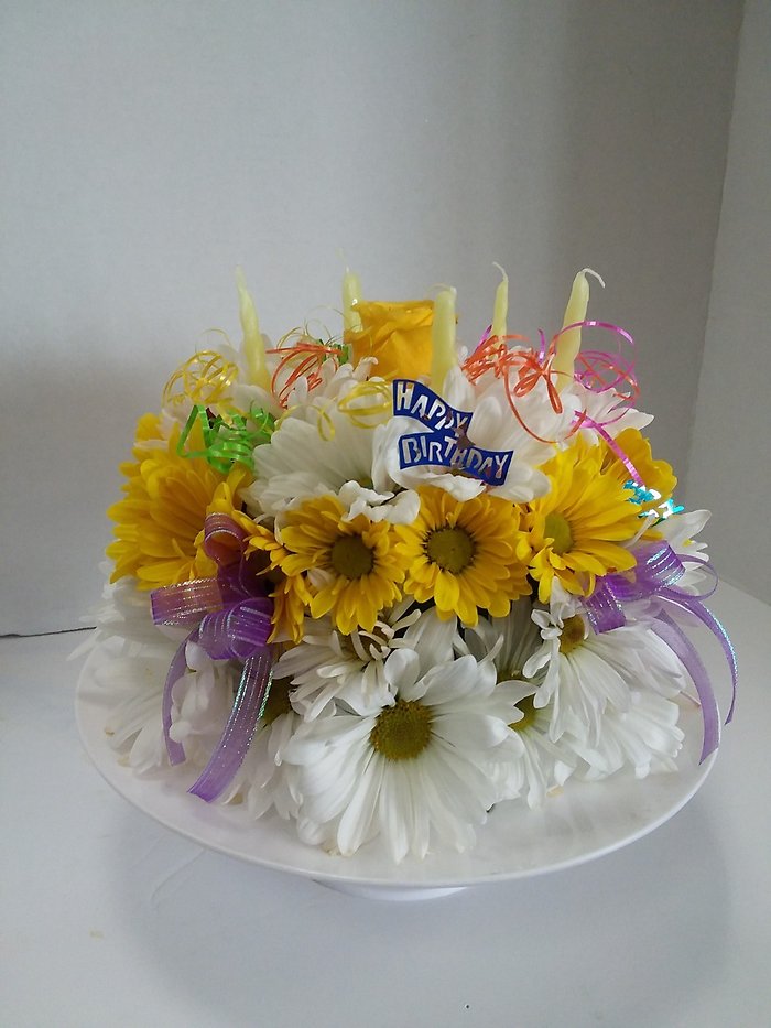 Coming up daisies birthday cake