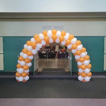 Orange and White Arch on a Frame