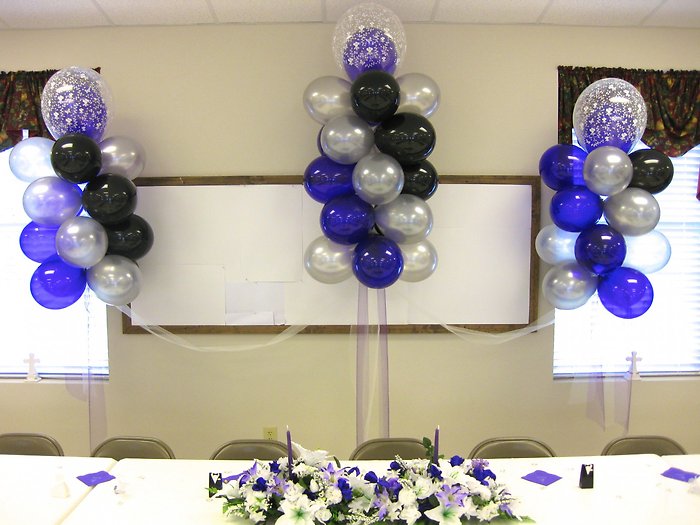 Purple Tulle Floating Columns