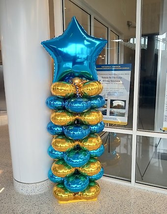 Mylar Column w/ Star Topper