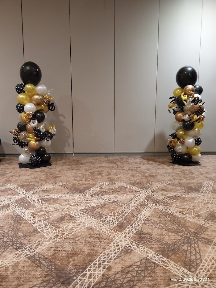 Organic Black and Gold Columns