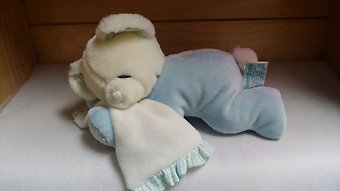 Russ Berrie Sweet Dreams Blanket Bear Blue