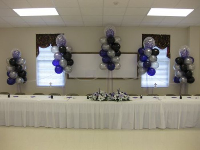 Larger Purple Tulle Floating Columns