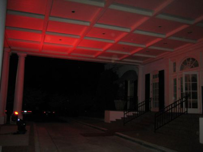 Red Outdoor Portico Ceiling Lighting