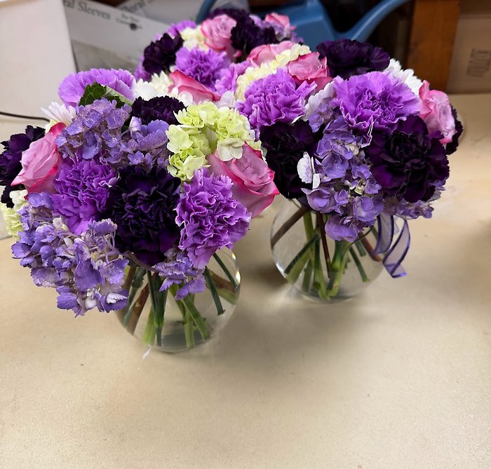 Shades of Purple Centerpieces
