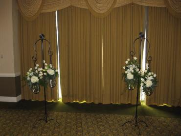 Wrought Iron and Glass Wedding Stand