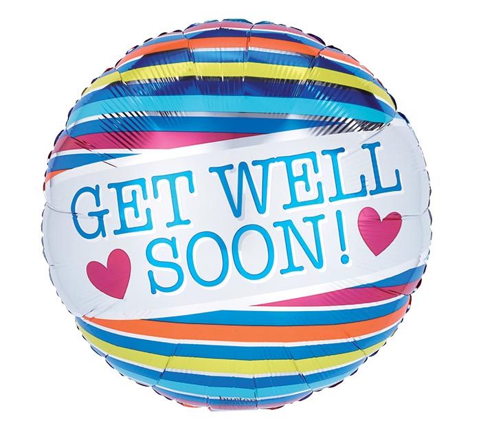 18\" Get Well Soon Stripes