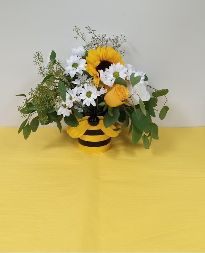 Bumble Bee Themed Floral Centerpiece