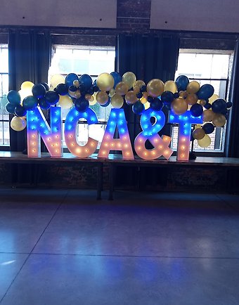 NC A&T Bulb Letters