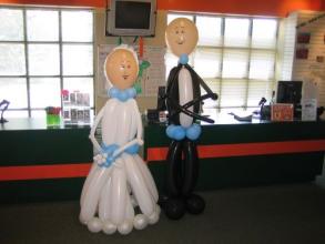 Bride and Groom Balloon People